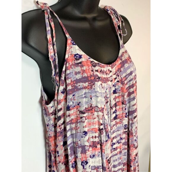 Hope & Harlow Women's Tie Dyed Scoop Neck Shift Dress Multicolor Size 10 - Picture 4 of 9